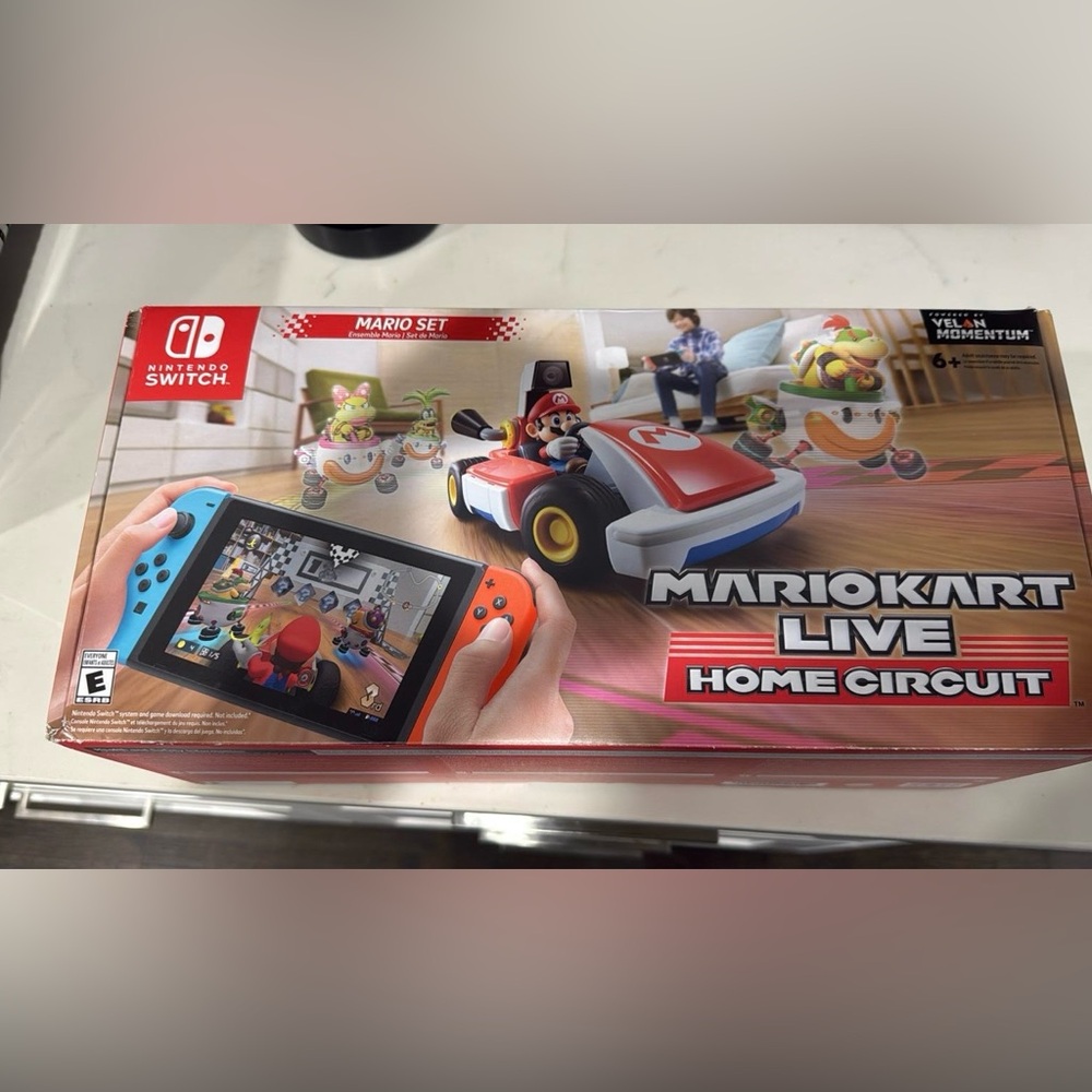 Nintendo Red and Blue Switch with Mario Kart Live Home Circuit